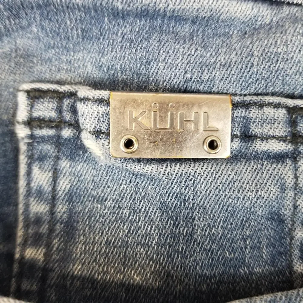 Kuhl Jeans Mens 34x34 Blue Medium Wash Straight Stretch Denim Organic Cotton